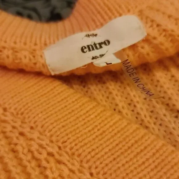 Entro Peach lace up sweater - Picture 4 of 9